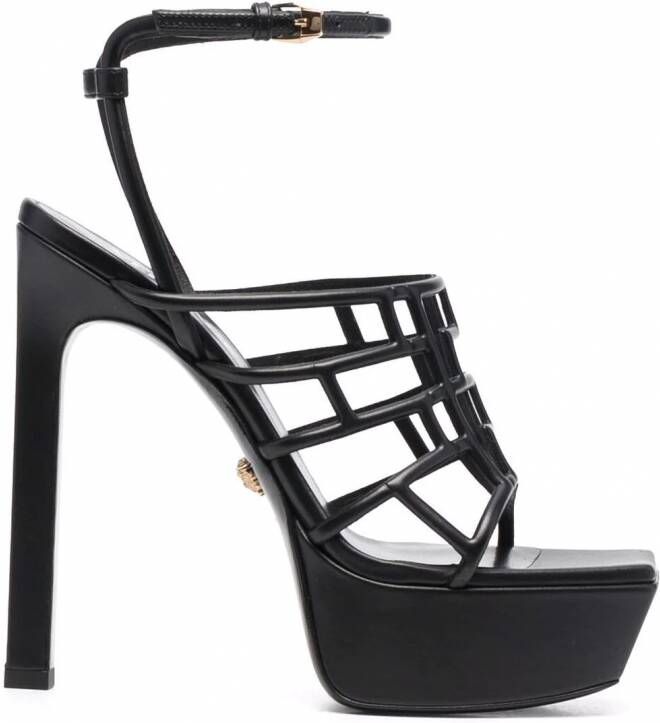 Versace Greca sandalen Zwart
