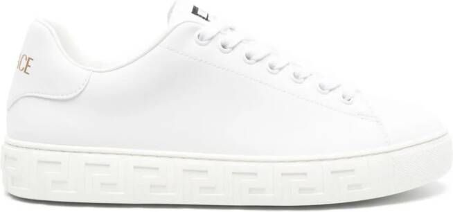 Versace Greca sneakers met reliëf Wit