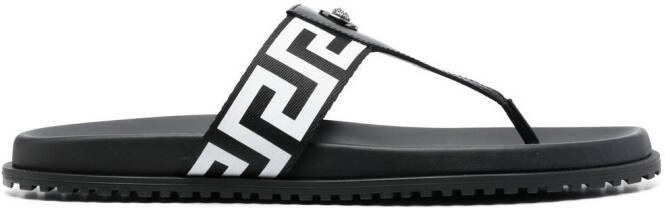 Versace Greca sandalen met bandje Zwart