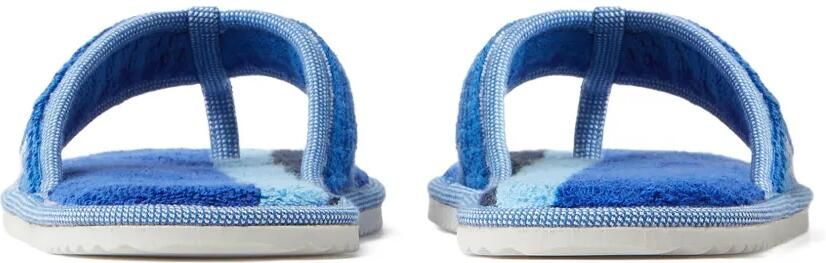 Versace Home Badstof sandalen met geborduurd logo Blauw - Foto 2