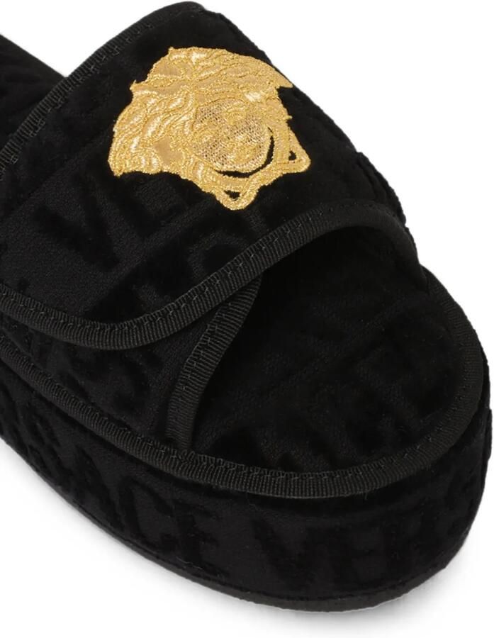 Versace Home Medusa sandalen met klittenband Zwart - Foto 2