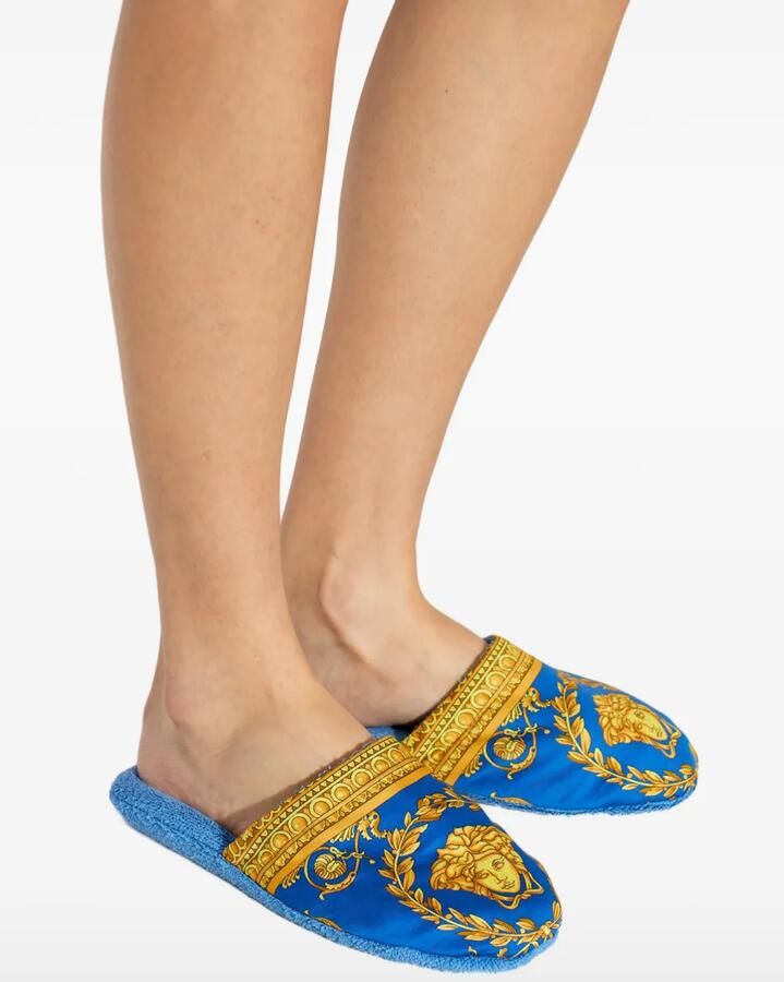 Versace Home Medusa slippers met barokprint Blauw - Foto 2