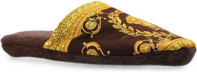 Versace Home Slippers met Barocco-print Bruin - Foto 5