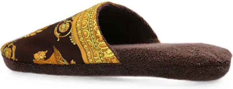 Versace Home Slippers met Barocco-print Bruin - Foto 4