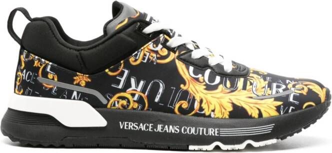 Versace Jeans Couture Sneakers met barokprint Zwart