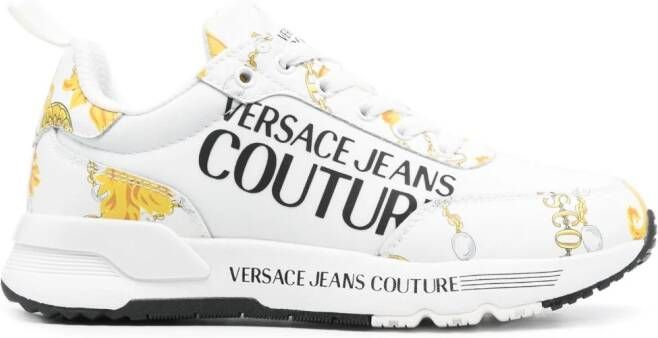 Versace Jeans Couture Sneakers met barokprint Wit