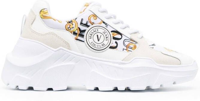 Versace Jeans Couture Sneakers met barokprint Wit