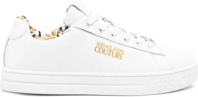 Versace Jeans Couture Court leren sneakers Wit