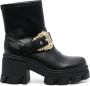 Versace Jeans Couture Laarzen met decoratieve gesp Zwart - Thumbnail 1