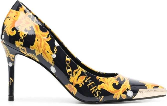 Versace Jeans Couture Leren pumps Zwart