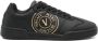 Versace Jeans Couture Leren sneakers met logoprint Zwart - Thumbnail 1
