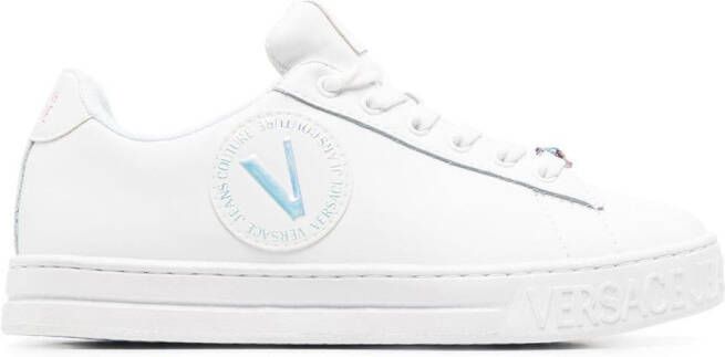 Versace Jeans Couture Low-top sneakers met logo Wit