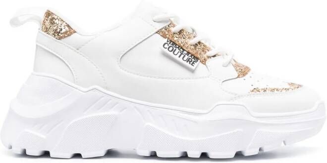 Versace Jeans Couture Sneakers met logopatch Wit