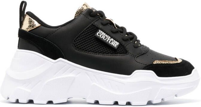 Versace Jeans Couture Leren sneakers Zwart