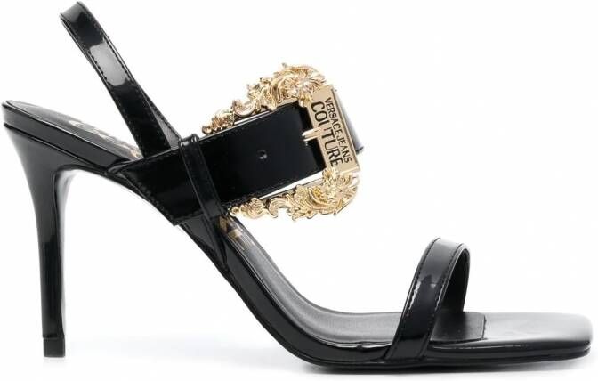 Versace Jeans Couture Sandalen met gespsluiting Zwart