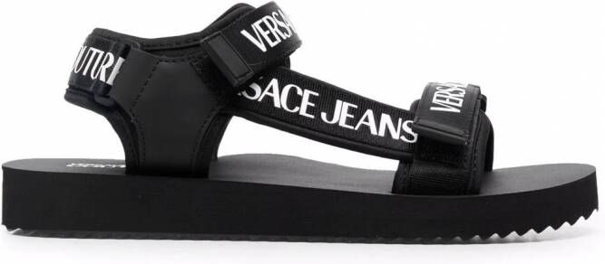 Versace Jeans Couture Sandalen met open neus Zwart