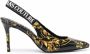 Versace Jeans Couture Slingback pumps met barokprint Zwart - Thumbnail 1