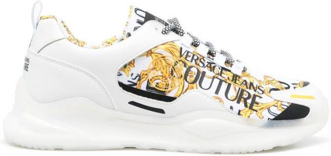 Versace Jeans Couture Sneakers met barokprint Wit