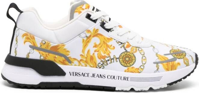 Versace Jeans Couture Sneakers met barokprint Wit
