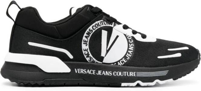 Versace Jeans Couture Sneakers met logo-reliëf Zwart