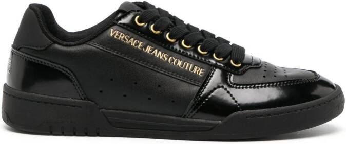 Versace Jeans Couture Sneakers met logo-reliëf Zwart
