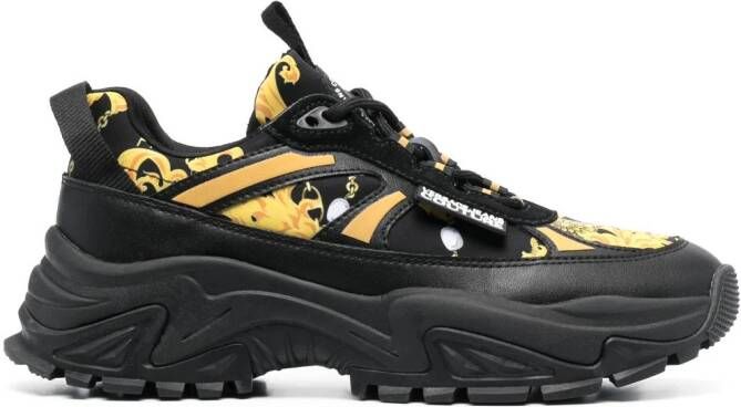 Versace Jeans Couture Sneakers met logoband Zwart