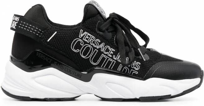 Versace Jeans Couture Sneakers met logoprint Zwart