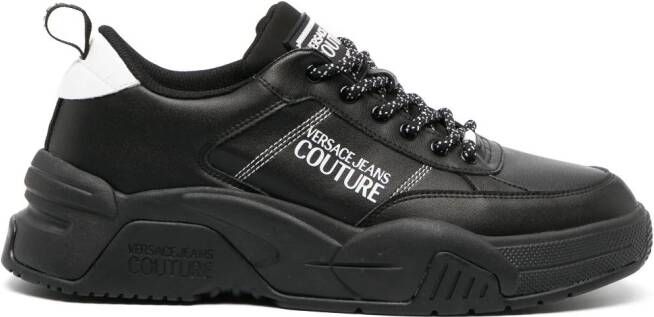 Versace Jeans Couture Sneakers met logoprint Zwart