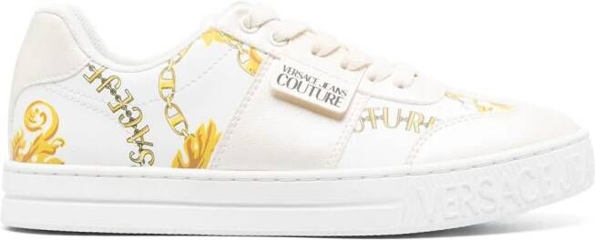 Versace Jeans Couture Sneakers met ronde neus Wit