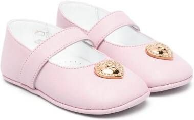 Versace Kids Ballerina's met hartplakkaat Roze