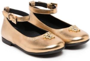 Versace Kids Ballerina's met Medusa-plakkaat Goud