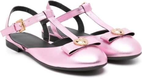 Versace Kids Ballerina's met metallic-effect Roze