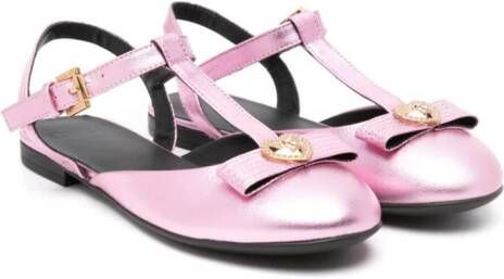 Versace Kids Ballerina's met metallic-effect Roze