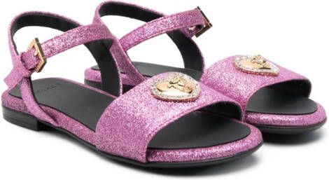 Versace Kids Sandalen met glitter Roze