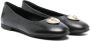 Versace Kids Heart Medusa ballerina's verfraaid met kristallen Zwart - Thumbnail 1