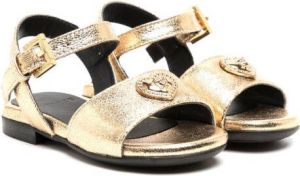 Versace Kids Metallic sandalen Goud