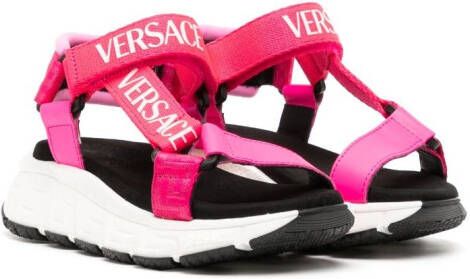 Versace Kids Sandalen met klittenband Roze