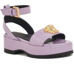 Versace Kids Medusa sandalen met plateauzool Paars