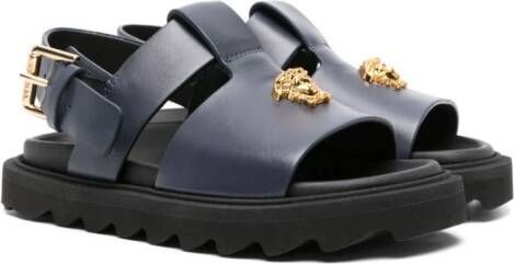 Versace Kids Sandalen met Medusa plakkaat Blauw