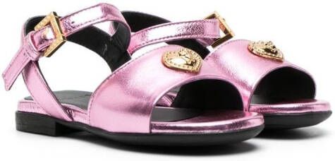 Versace Kids Sandalen met Medusa-plakkaat Roze