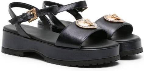 Versace Kids Sandalen met Medusa plakkaat Zwart