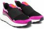 Versace Kids Sneakers met colourblocking Zwart - Thumbnail 1