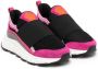Versace Kids Sneakers met colourblocking Zwart - Thumbnail 1