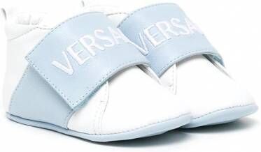 Versace Kids Sneakers met logoband Wit