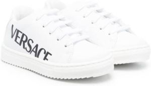 Versace Kids Sneakers met logoprint Wit