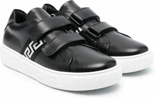 Versace Kids Sneakers met klittenband Zwart