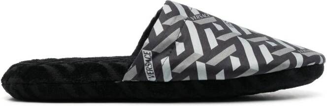 Versace La Greca slippers Zwart