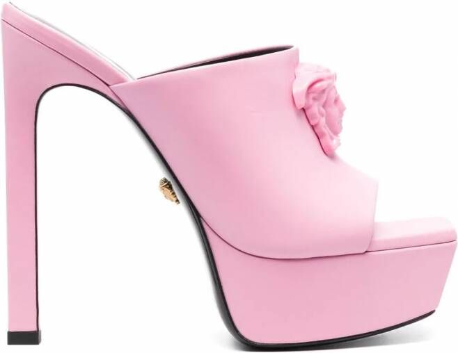 Versace La Medusa muiltjes met plateauzool Roze