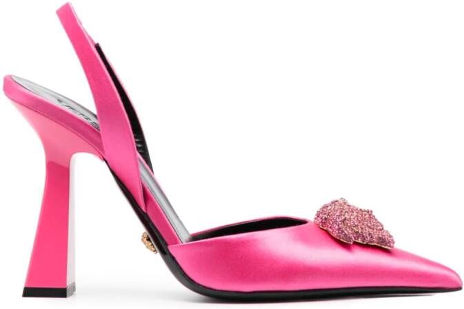 Versace La Medusa slingback pumps Roze