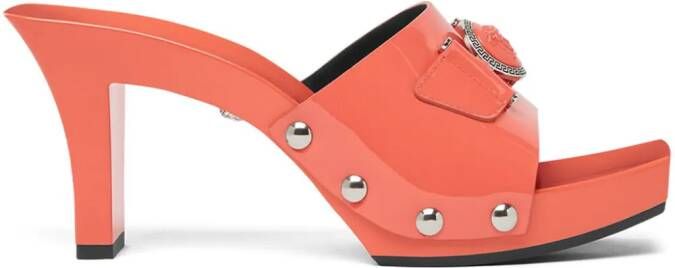 Versace Medusa Buckle 60 mm lakleren klompen Roze